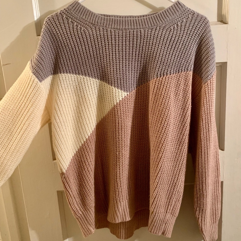 Color block sweater